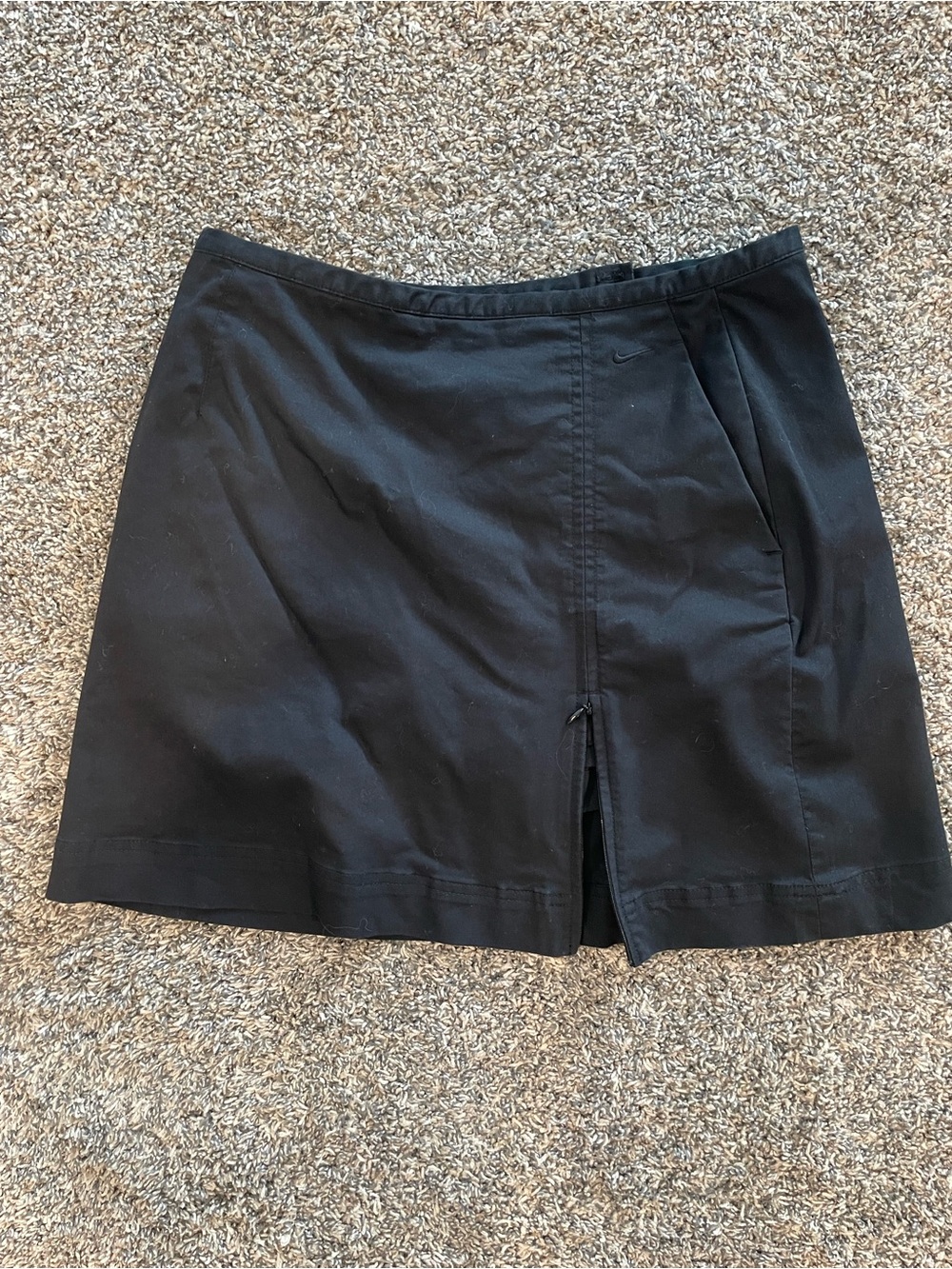 Nike Black Women's Athletic Skort with Front Zip Vent